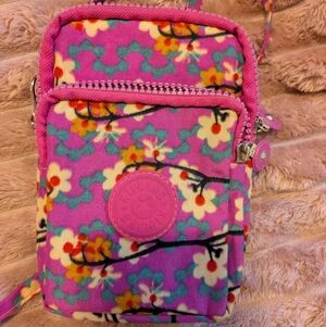 Kipling Pink Floral Crossbody Bag